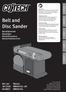 Belt and Disc Sander. Art.no Model 18-3558 MM491GL-UK 40-8831 MM491GL. Bandslipmaskin Båndsliper Nauhahiomakone Bandschleifmaschine ENGLISH SVENSKA