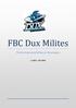 FBC Dux Milites. Toimintasuunnitelma ja kausiopas