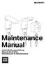 Maintenance Manual Instandhaltungsanleitung Manuel d entretien Istruzioni per la manutenzione