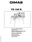 TS 100 R. Drift- och underhållshandbok Byggplatskapsåg. Brugs- og vedligeholdelsesanvisning Fliseskærer til byggepladsbrug
