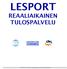LESPORT REAALIAIKAINEN TULOSPALVELU. 2009-2012 Suomen Salibandyliitto & SSBL Salibandy Oy