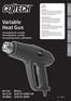 Variable Heat Gun. Art.no. Model 18-3119 Q1B-CH-2000T-UK 40-6866 Q1B-CH-2000T