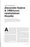 Aleksandr Vladimirovitš Koževnikov. Alexandre Kojève & 1900-luvun ranskalainen filosofia. Jussi Omaheimo