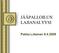 JÄÄPALLOILUN LAJIANALYYSI. Pekka Liikanen 8.4.2005