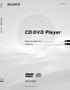 3-061-775-72(1) CD/DVD Player DVP-S735D. CD/DVD Player. Betjeningsvejledning Käyttöohje DVP-S735D. 2000 Sony Corporation