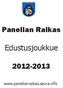 Panelian Raikas. Edustusjoukkue 2012-2013