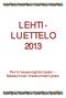 LEHTI- LUETTELO 2013