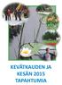 KEVÄTKAUDEN JA KESÄN 2015 TAPAHTUMIA