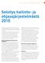 Selvitys hallinto- ja ohjausjärjestelmästä 2015