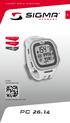 HEART RATE MONITOR ZONE INDICATOR KCAL MORE INFORMATION WWW.SIGMA-QR.COM PC 26.14