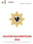 VALVONTASUUNNITELMA 2016. Pelastusjohtajan 1.2.2016 hyväksymä