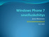 Windows Phone 7 sovelluskehitys Jarno Montonen