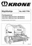 Käyttöohje. No FIN. Pyöröpaalaimet Vario Pack 1500/Vario Pack 1500 MultiCut Vario Pack 1800/Vario Pack 1800 MultiCut