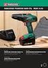IAN CORDLESS DRILL PABS 18-Li B2. CORDLESS DRILL Operation and Safety Notes Translation of original operation manual