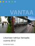 Liikenteen kehitys Vantaalla vuonna 2012