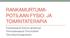 RANKAMURTUMA- POTILAAN FYSIO- JA TOIMINTATERAPIA. Fysioterapeutti Sanna Lähteenoja Toimintaterapeutti Tiina Koilahti Tyks Asiantuntijapalvelut