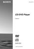 (1) CD/DVD Player. Käyttöohje DVP-F Sony Corporation