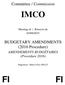 Committee / Commission IMCO. Meeting of / Réunion du 03/09/2015. BUDGETARY AMENDMENTS (2016 Procedure) AMENDEMENTS BUDGÉTAIRES (Procédure 2016)