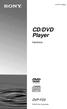 (2) CD/DVD Player. Käyttöohje DVP-F Sony Corporation