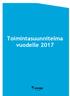 Toimintasuunnitelma vuodelle 2017