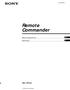 (1) Remote Commander. Betjeningsvejledning. Käyttöohje RM-PP by Sony Corporation