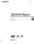 (1) CD/DVD Player FIN. Käyttöohje. Bruksanvisning DVP-S715 DVP-S by Sony Corporation