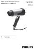 Hairdryer.  Register your product and get support at HP8296/00. Käyttöopas