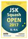 JSK Squash ry järjestää Suomen Squashliiton ja Professional Squash Associationin luvalla: