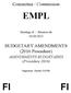 Committee / Commission EMPL. Meeting of / Réunion du 03/09/2015. BUDGETARY AMENDMENTS (2016 Procedure) AMENDEMENTS BUDGÉTAIRES (Procédure 2016)