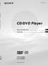 (1) CD/DVD Player. Betjeningsvejledning Käyttöohje DVP-S536D DVP-S535D Sony Corporation