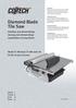 Diamond Blade Tile Saw