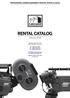 PROFESSIONAL CAMERA EQUIPMENT SERVICE, RENTAL & SALES RENTAL CATALOG. January Aleksis Kiven katu 17 A HELSINKI, FINLAND