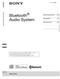 Bluetooth Audio System Bluetooth Audio System. Betjeningsvejledning. Käyttöohjeet. Bruksanvisning MEX-BT4100U (1)