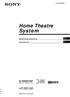 (1) Home Theatre System. Betjeningsvejledning Käyttöohje HT-RD Sony Corporation