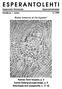 ESPERANTOLEHTI. Belan someron al æiu leganto! Hemmo Tietti forpasis, p. 3 Eventa Södergran-esperantigo, p. 6 Ilmoittaudu heti syyspäiville, s.
