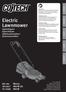 Electric Lawnmower. Art.no Model W-UK W. Elgräsklippare Elgressklipper Sähköruohonleikkuri Elektrorasenmäher ENGLISH SVENSKA