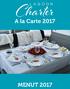 A la Carte 2017 MENUT 2017