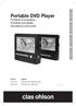 Portable DVD Player. Portabel dvd-spelare Portabel dvd-spiller Kannettava dvd-soitin