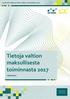 VALTIOKONTTORIN JULKAISUJA TIEDOLLA JOHTAMINEN 10/2018. Tietoja valtion maksullisesta toiminnasta Valtiokonttori