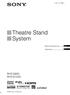 (1) Theatre Stand System. Betjeningsvejledning. Käyttöohje RHT-G900 RHT-G Sony Corporation