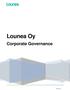 Lounea Oy Corporate Governance