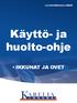 Käyttö- ja huolto-ohje