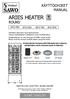 ARIES HEATER ROUND KÄYTTÖOHJEET MANUAL SUOMI ENGLISH. ARI3-45Ni ARI3-60Ni ARI3-75Ni ARI3-90Ni SÄHKÖKIUAS ELECTRIC SAUNA HEATER