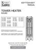 TOWER HEATER ROUND KÄYTTÖOHJEET MANUAL SUOMI ENGLISH SÄHKÖKIUAS ELECTRIC SAUNA HEATER TH4-60NB TH4-60NS TH6-80NS TH6-90NS TH6-105NS TH6-120NS