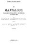 SUOMEN VIRALLINEN TILASTO. III. MAATALOUS. M A AT AL OUSTIEDU STELU SUOMESSA VUONNA MAANVILJELYS JA KARJANHOITO VUONNA 1920.