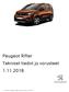 Peugeot Rifter Tekniset tiedot ja varusteet