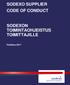 SODEXO SUPPLIER CODE OF CONDUCT SODEXON TOIMINTAOHJEISTUS TOIMITTAJILLE