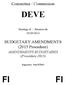 Committee / Commission DEVE. Meeting of / Réunion du 03/09/2014. BUDGETARY AMENDMENTS (2015 Procedure) AMENDEMENTS BUDGÉTAIRES (Procédure 2015)