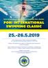 Porin Uimaseura kutsuu seurasi ensimmäisiin PISC -kisoihin. Pori International Swimming Classic